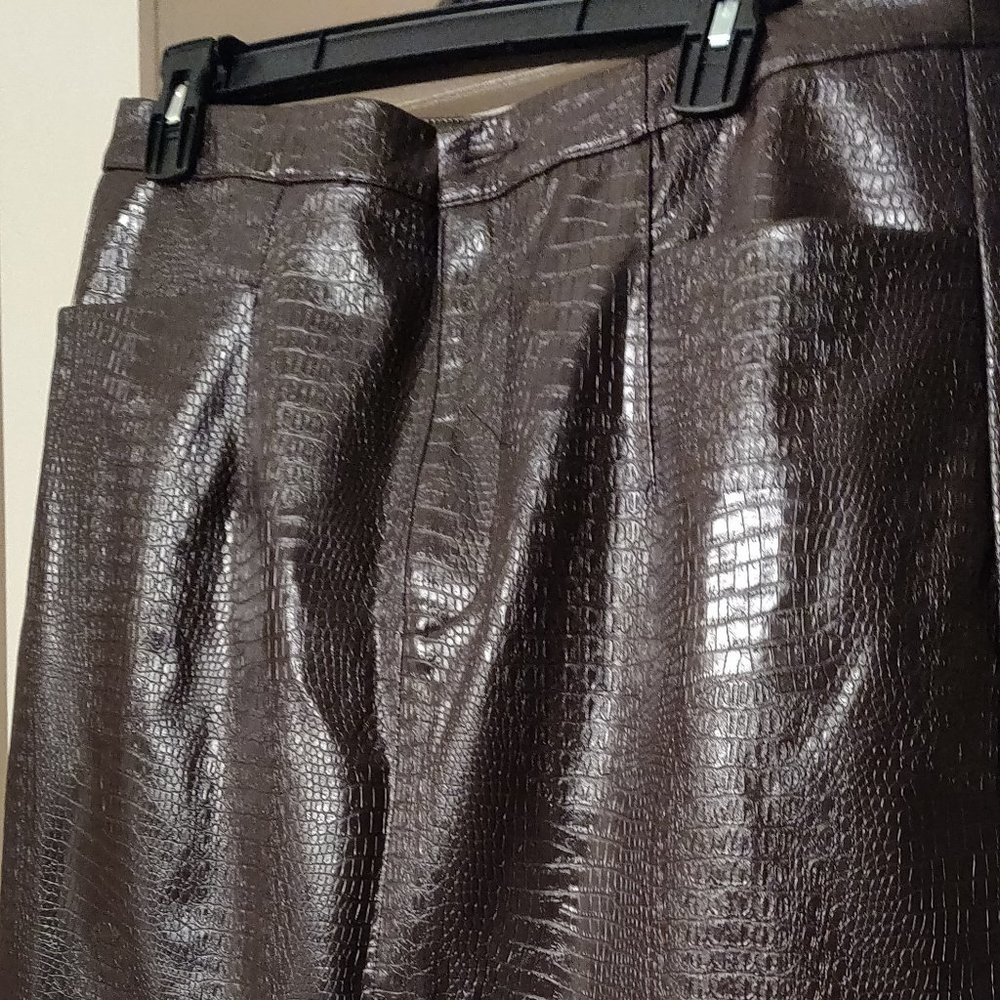 Rockin' Croc Leather-Look Skirt